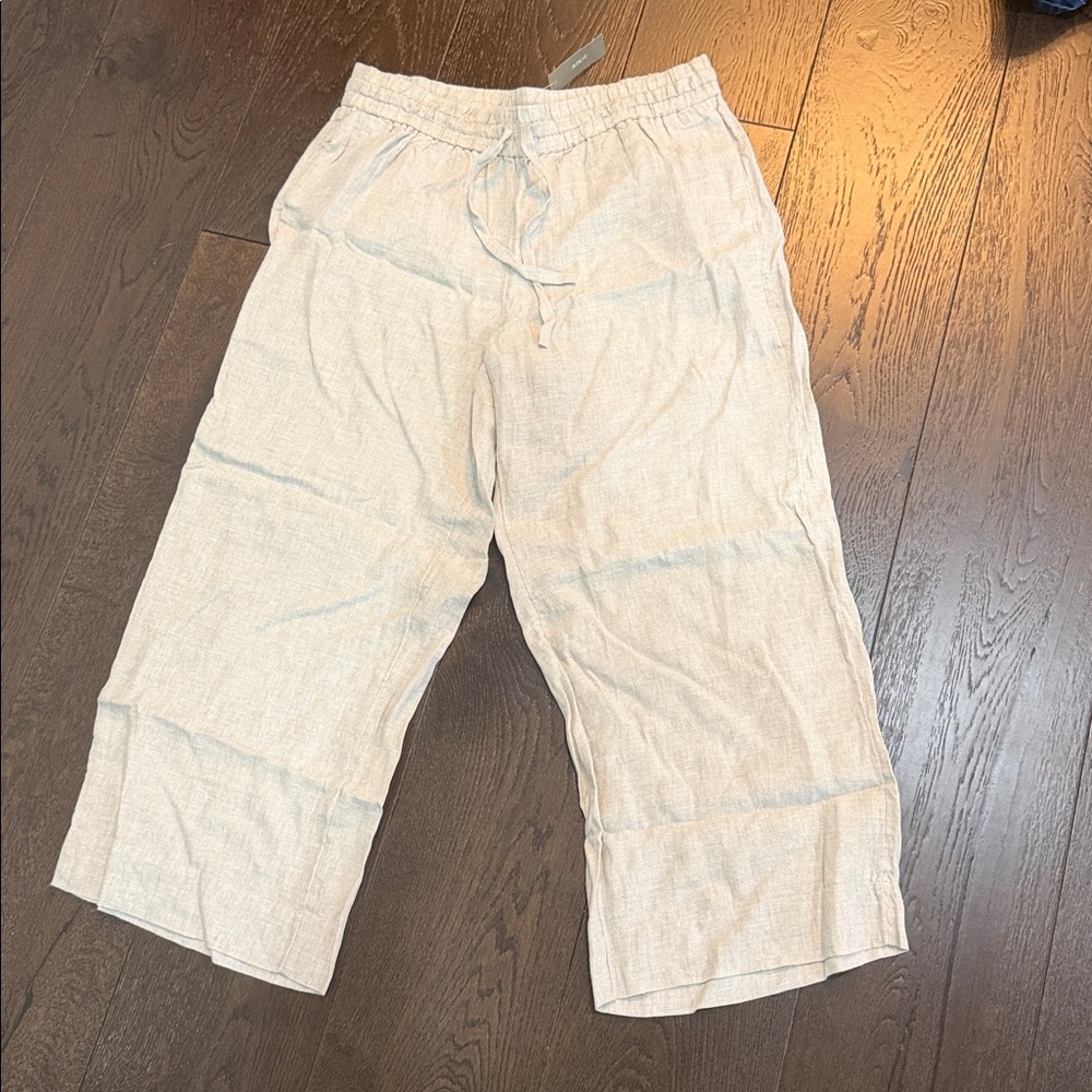 NWT - J.Crew wide-leg seaside pant in linen - Medium